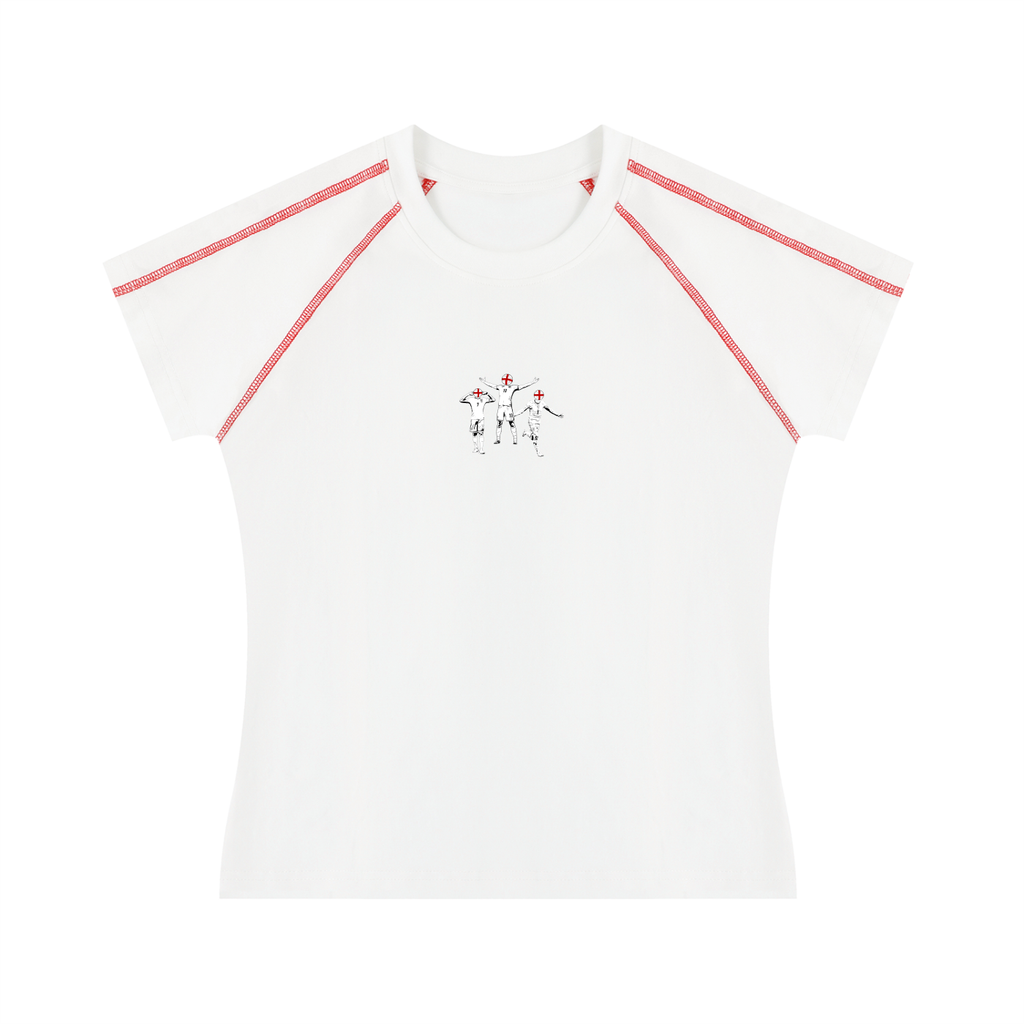 England Triple Threat World Cup T-Shirt // Tight-Fit (White, Women's)