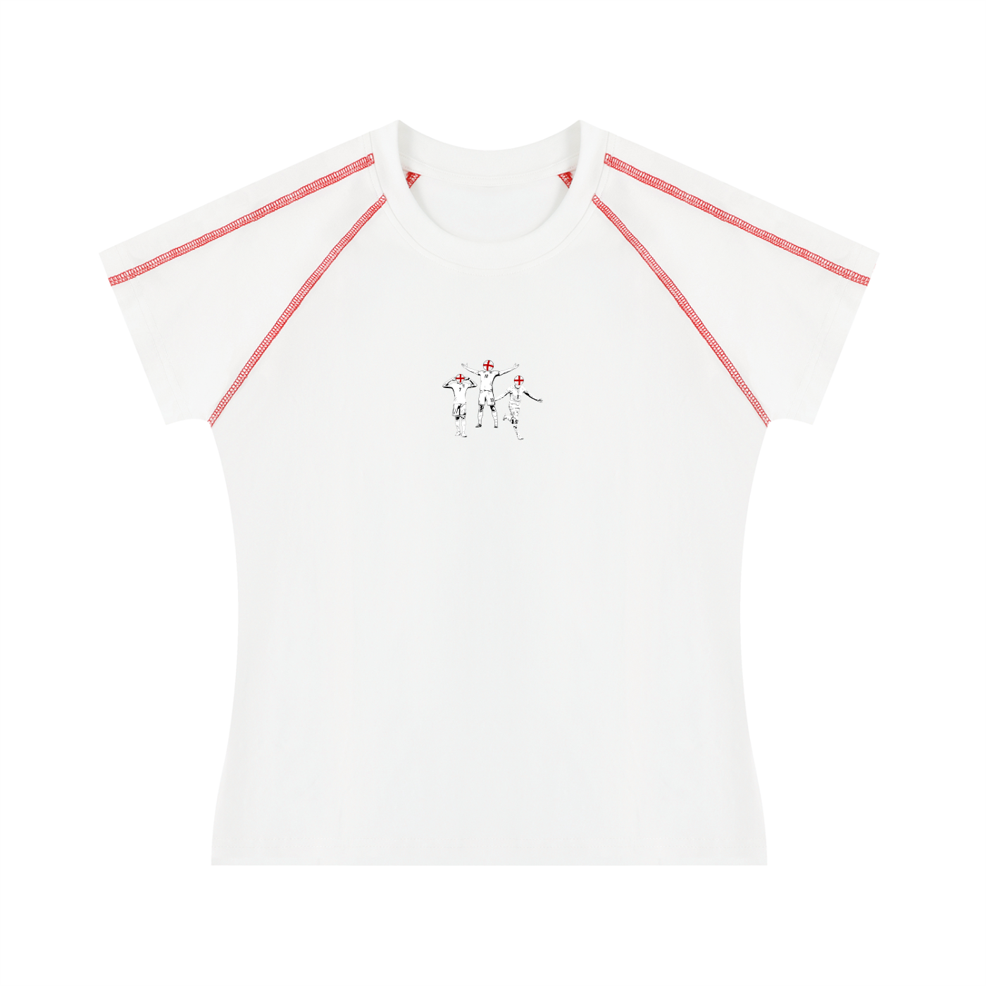 England Triple Threat World Cup T-Shirt // Tight-Fit (White, Women's)