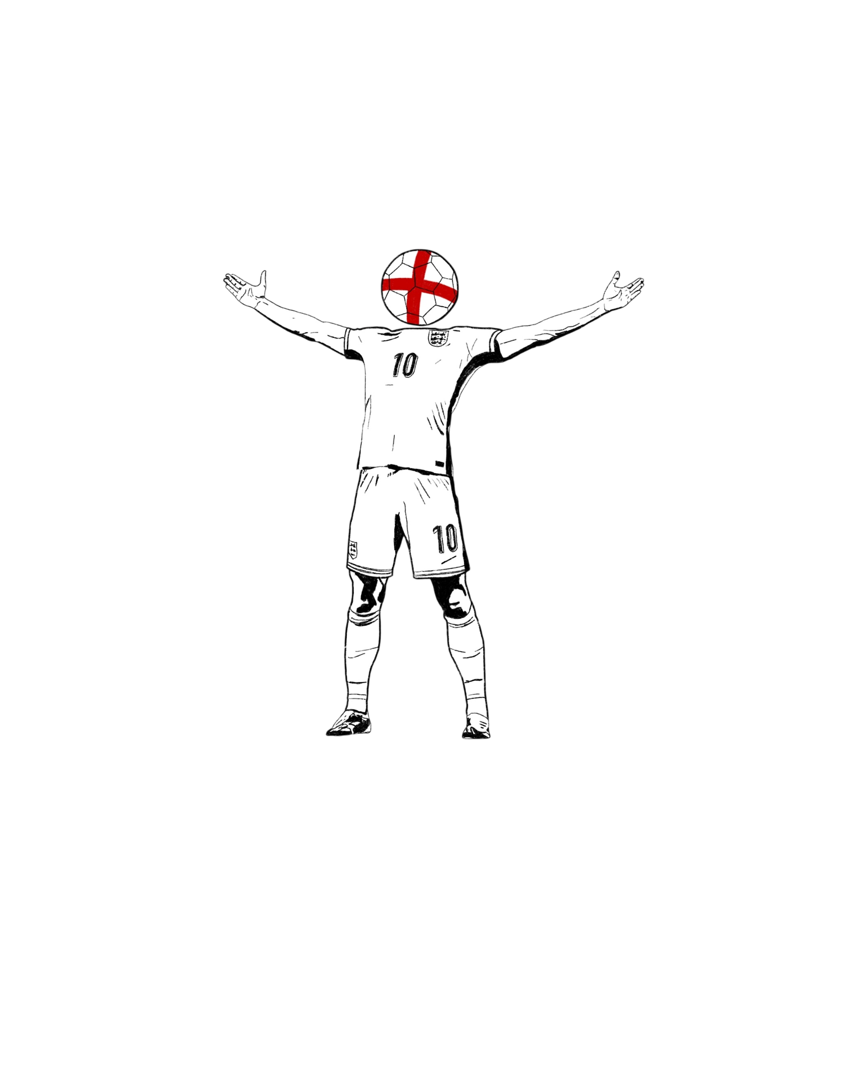 England World Cup T-Shirt // Tight-Fit (Dark, Women's)