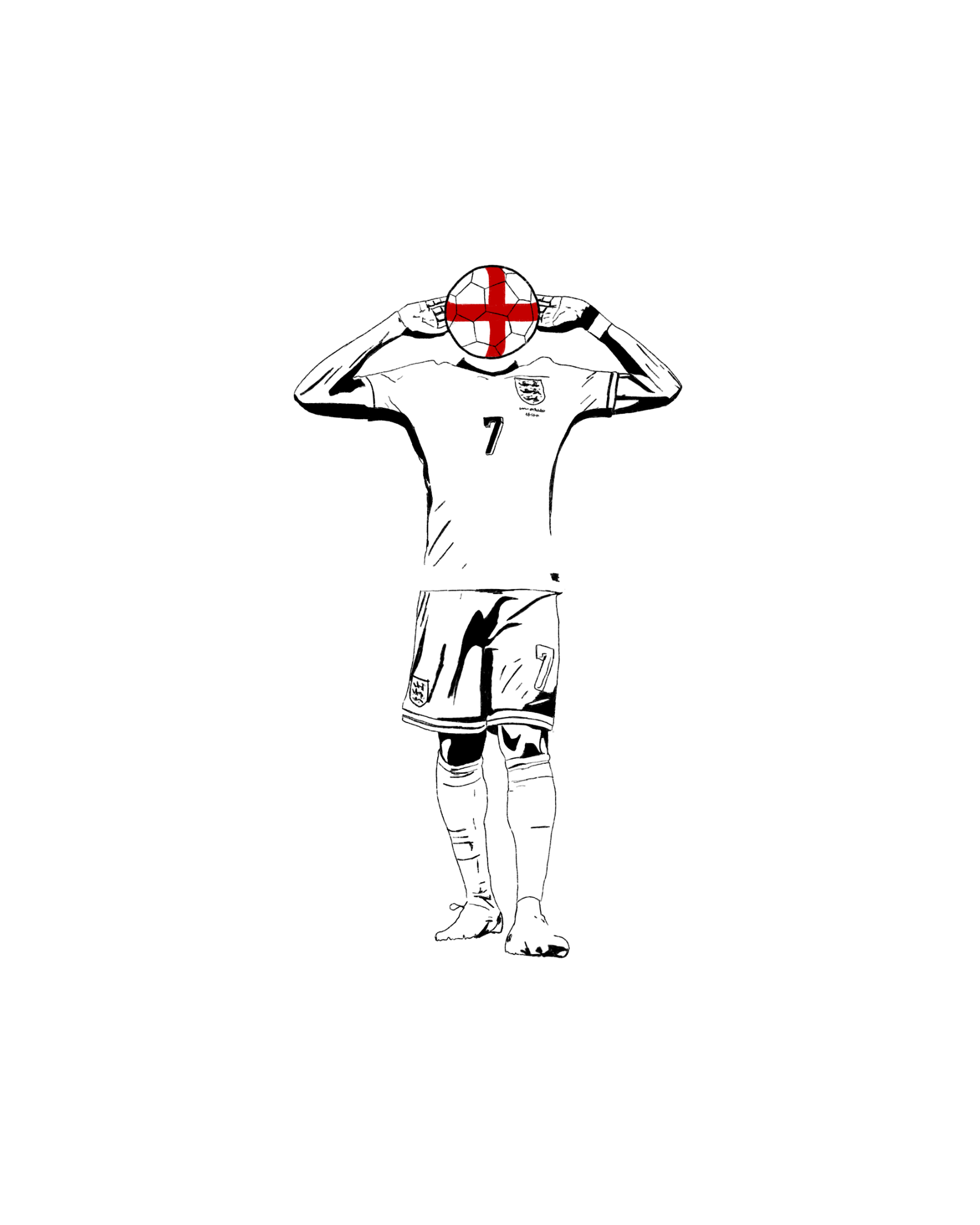 England World Cup T-Shirt // Tight-Fit (Dark, Women's)