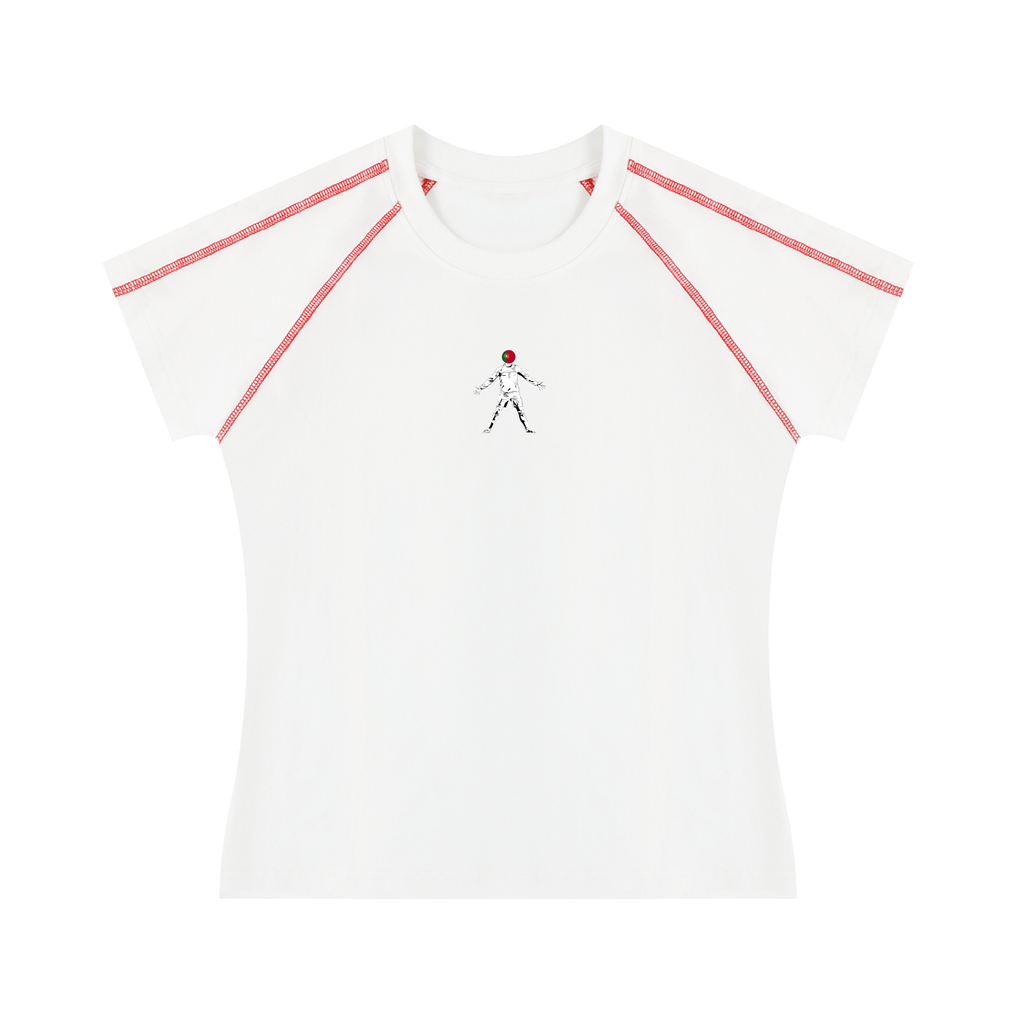 Portugal World Cup T-Shirt //Tight-Fit (White, Women's)