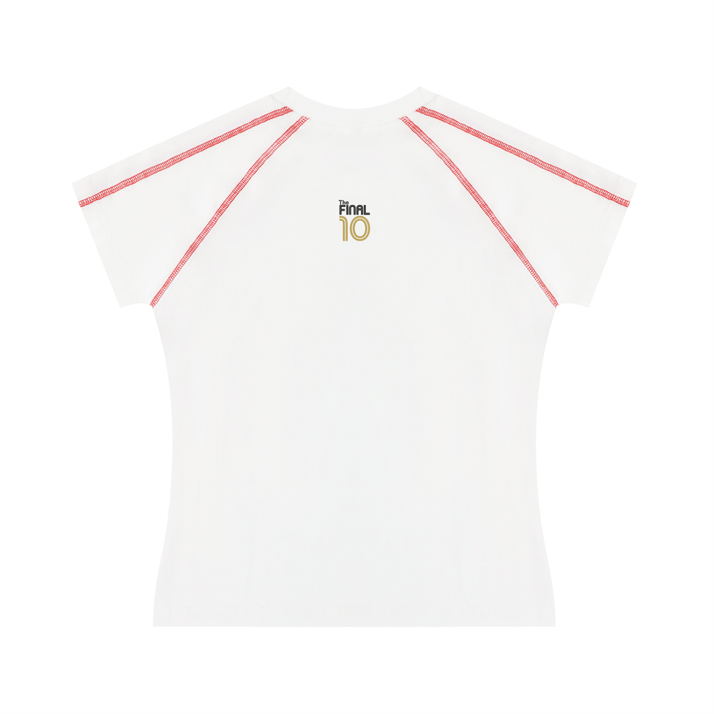 France World Cup T-Shirt //Tight-Fit (White, Women's)
